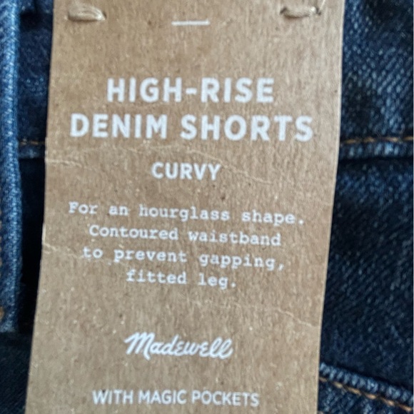 NWT Madewell High Rise Denim Shorts - Curvy - Picture 5 of 10